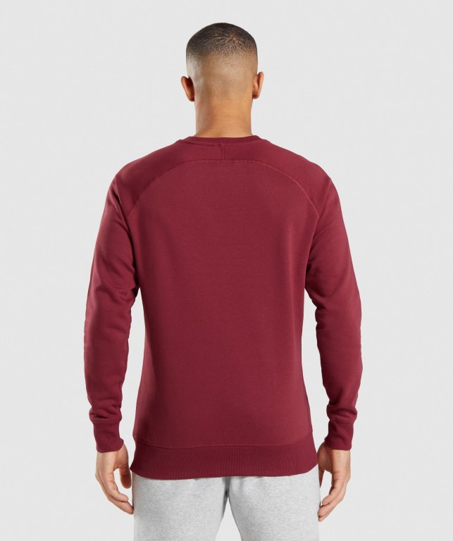 Pullover Gymshark Crest Sweatshirt Burdeos Rojas | UtbsbsiOojO