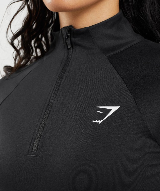 Pullover Gymshark Entrenamiento 1/4 Zip Negras | eHf9Urdg5Q5