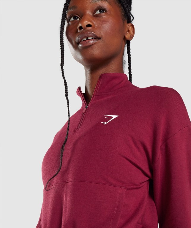 Pullover Gymshark Pippa Entrenamiento Burdeos | ywWq1opjntd