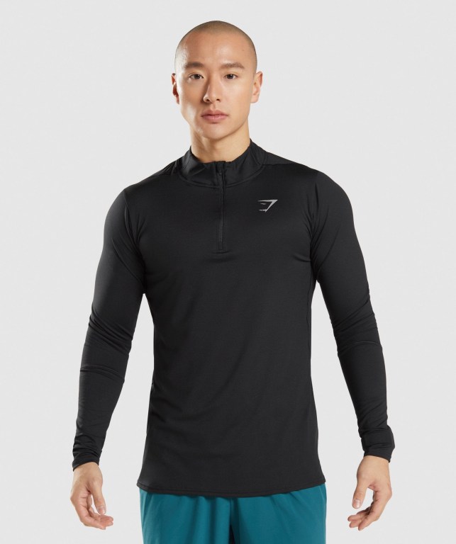 Pullover Gymshark Speed 1/4 Zip Negras | OyjGfuPQg6H