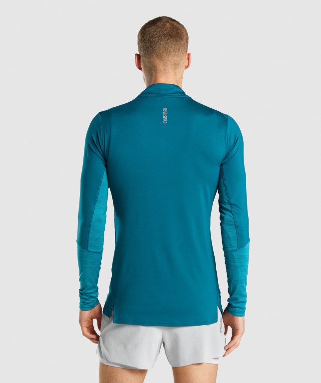 Pullover Gymshark Speed 1/4 Zip Turquesa | A1x38nh2NPi