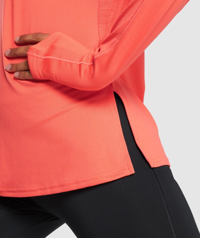 Pullover Gymshark Speed Zip-Up Naranjas | ZlyFjKCglqH