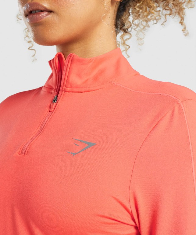 Pullover Gymshark Speed Zip-Up Naranjas | ZlyFjKCglqH