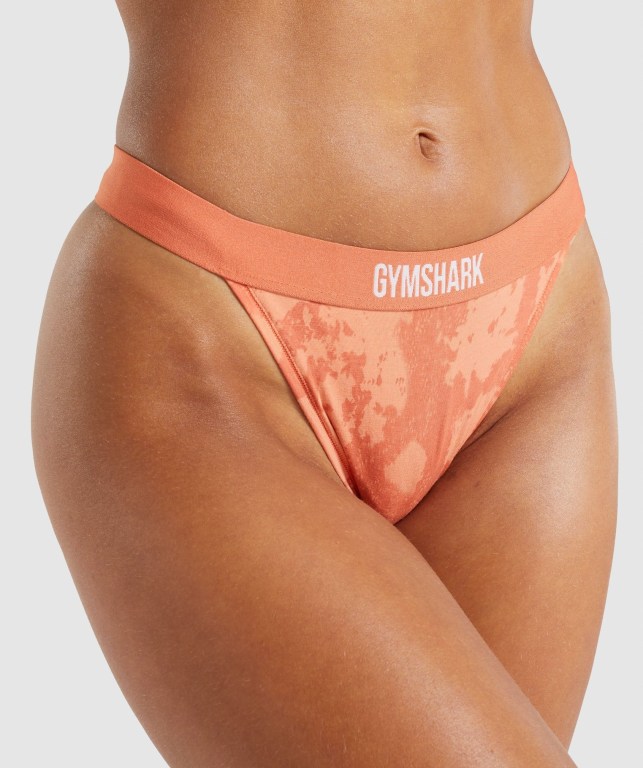 Ropa Interior Gymshark Algodon High Rise Tanga Naranjas | Zjym7cAvpDQ