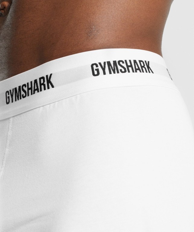 Ropa Interior Gymshark Boxers 2pk Blancas | ppot7QrNuGe