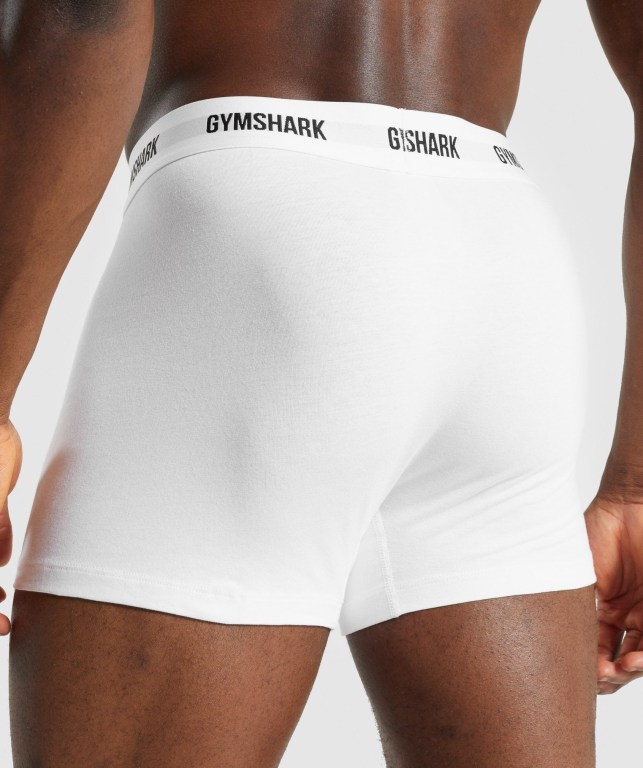 Ropa Interior Gymshark Boxers 2pk Blancas | ppot7QrNuGe