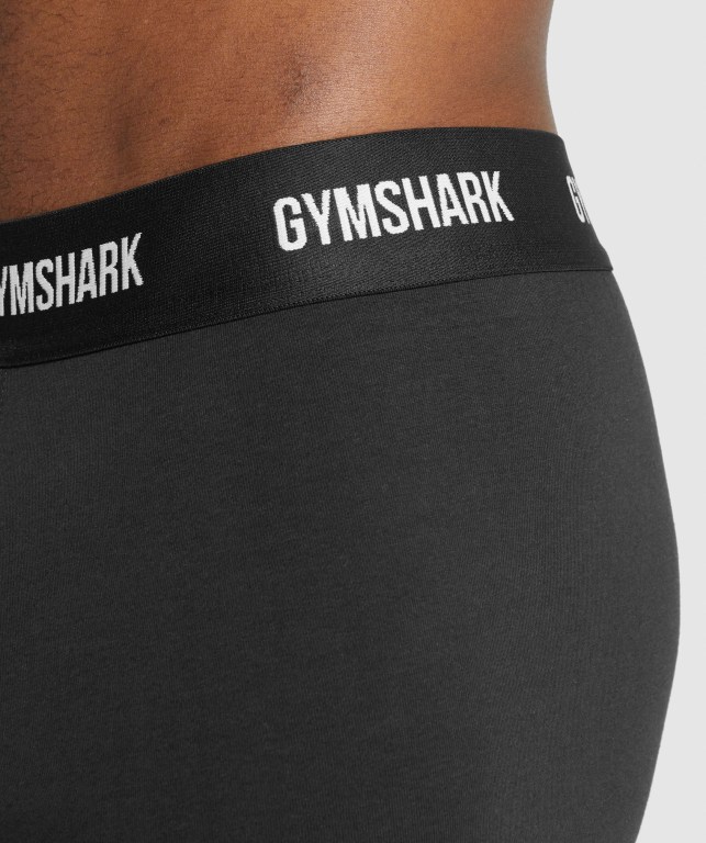 Ropa Interior Gymshark Boxers 2pk Negras | zkK8X6etpC3