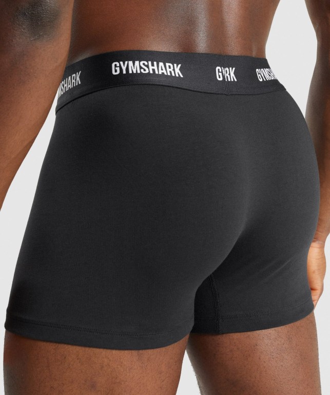 Ropa Interior Gymshark Boxers 2pk Negras | zkK8X6etpC3