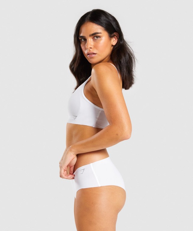 Ropa Interior Gymshark No VPL Bralette Blancas | RIJ1afqSfmr