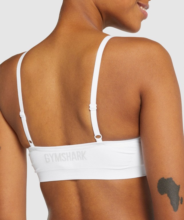 Ropa Interior Gymshark Seamless High Neck Bralette Blancas | YUBxUURw7hG