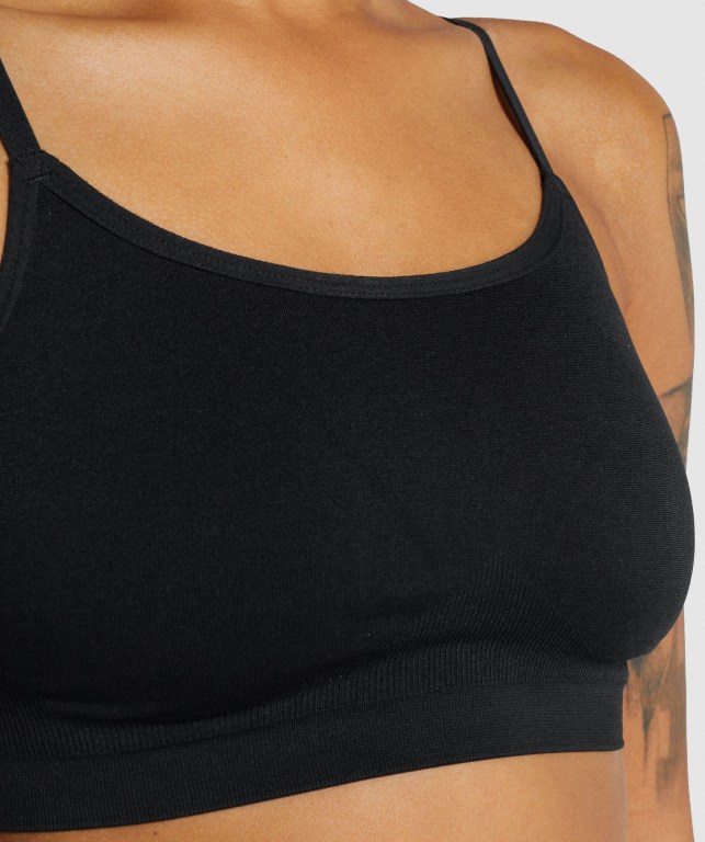 Ropa Interior Gymshark Seamless High Neck Bralette Negras | iUxj8OyUeam