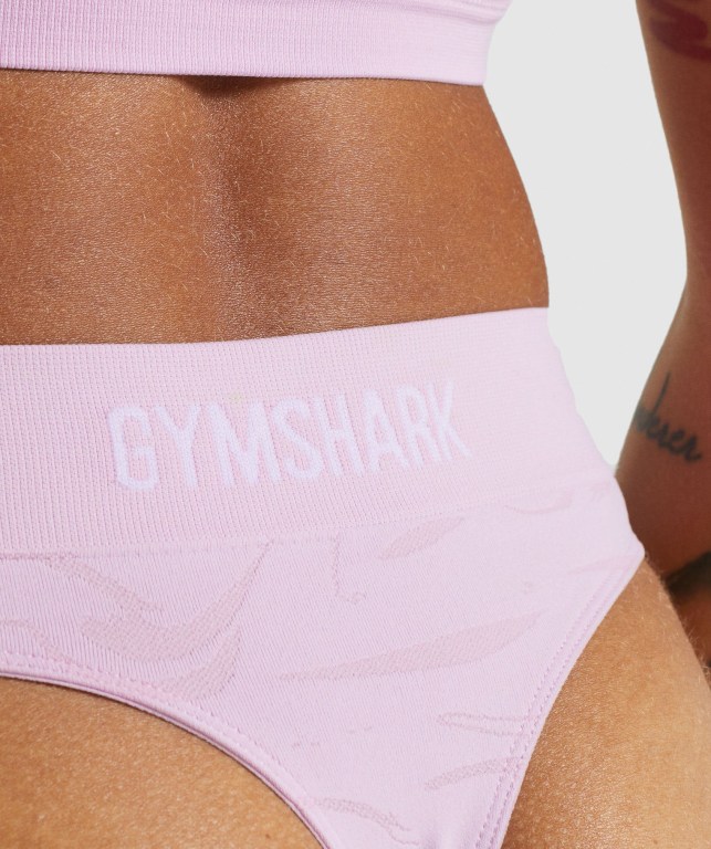 Ropa Interior Gymshark Seamless High Rise Tanga Rosas Claro | kpWDb5olRbP