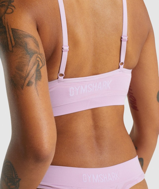 Ropa Interior Gymshark Seamless Low Neck Bralette Rosas Claro | 7ZHlRMtYOQl