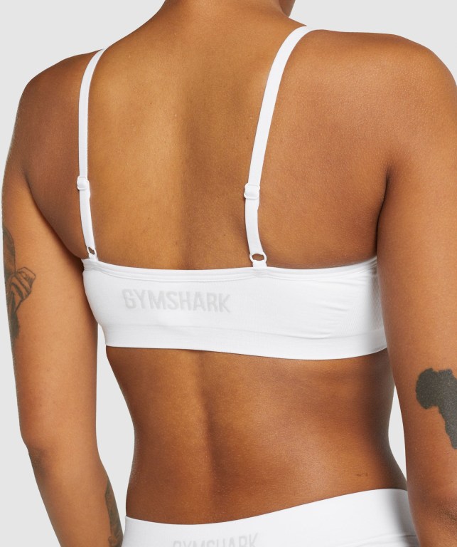 Ropa Interior Gymshark Seamless Low Neck Bralette Blancas | vVCW9f2Mjs7