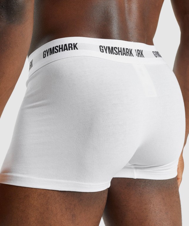 Ropa Interior Gymshark Trunk 2pk Blancas | QCvmTQ59XwL