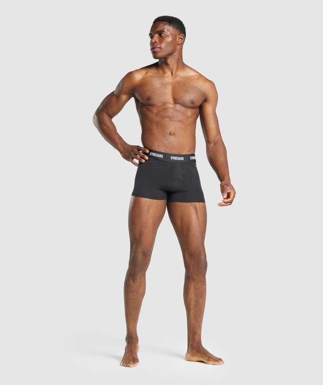 Ropa Interior Gymshark Trunk 2pk Negras | cJTPDgMkKbA