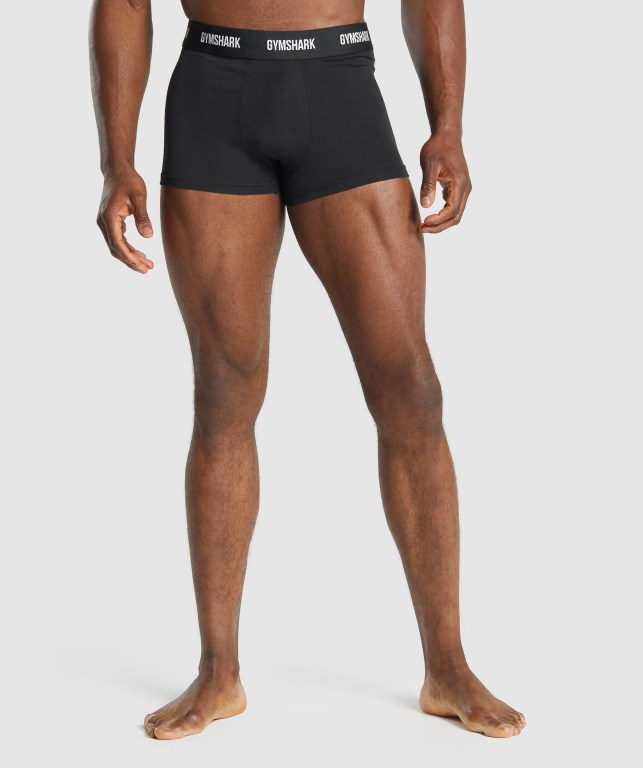 Ropa Interior Gymshark Trunk 2pk Negras | cJTPDgMkKbA