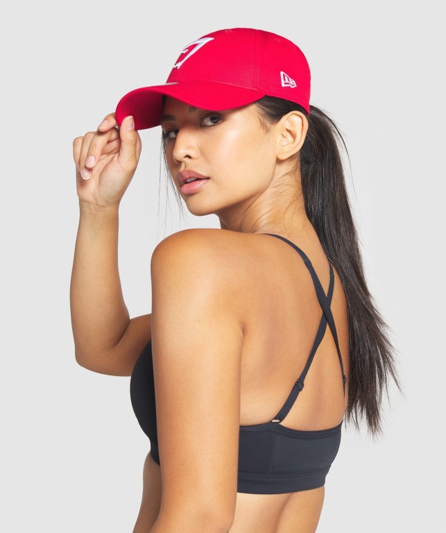 Sombreros Gymshark New Era 9FORTY Adjustable Rojas | Qjsug2uSZHi