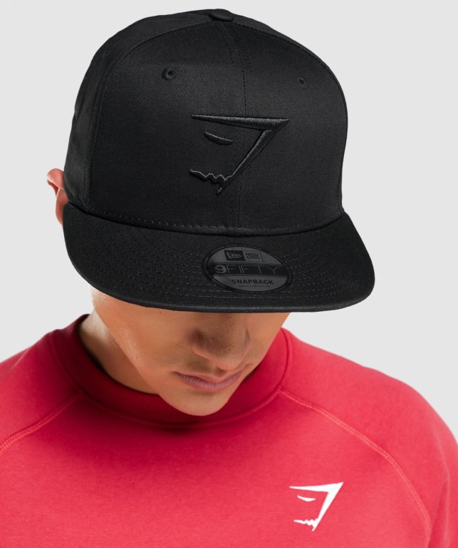 Sombreros Gymshark New Era 9Fifty Snapback Negras | P3r7Gt3AMly