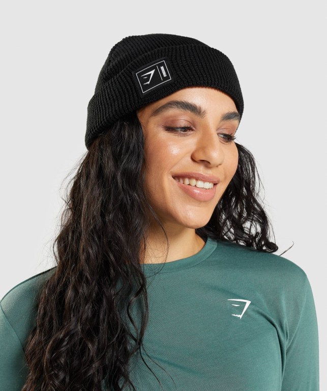 Sombreros Gymshark New Era Fishermans Beanie Negras | 4uXJW2Xnpj5