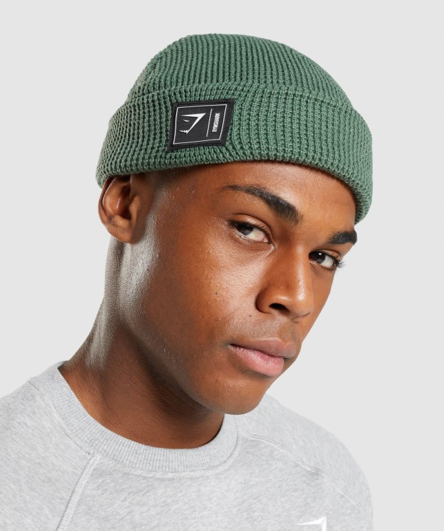 Sombreros Gymshark New Era Fishermans Beanie Verde | Co8kjzGMAdB