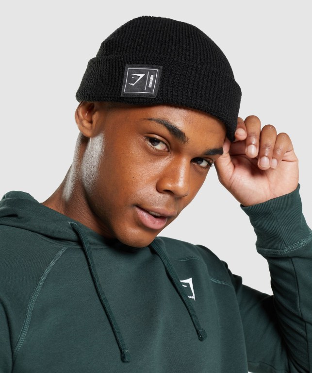 Sombreros Gymshark New Era Fishermans Beanie Negras | PFMSkXARUhg