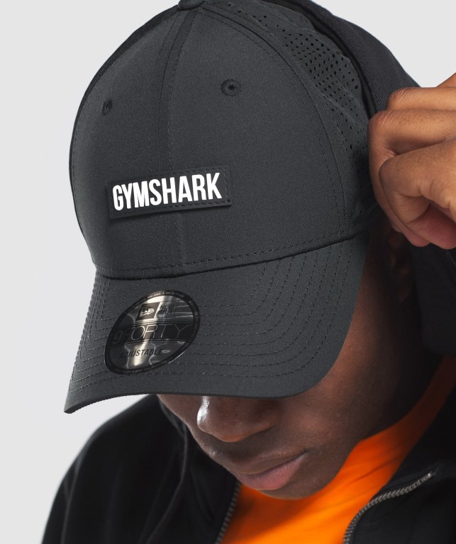 Sombreros Gymshark New Era GS 9Forty Mesh Snapback Negras | 3ObypFYK55d