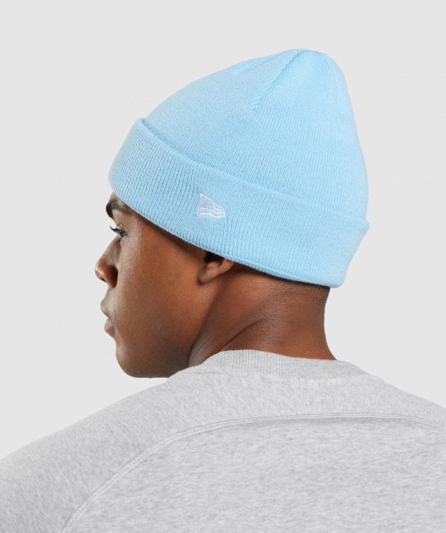 Sombreros Gymshark New Era Legacy Cuff Knit Azules | LD3MzL8CBoH