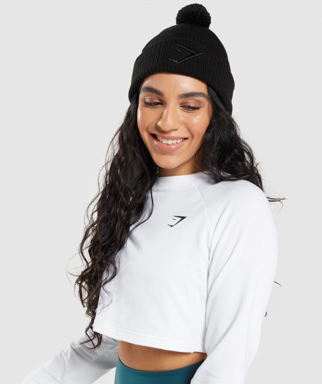 Sombreros Gymshark New Era Mini Pom Negras | kCy25XZGyex