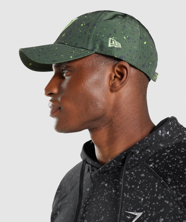 Sombreros Gymshark New Era Universe Print Verde Blancas | N3lVynzgbvc