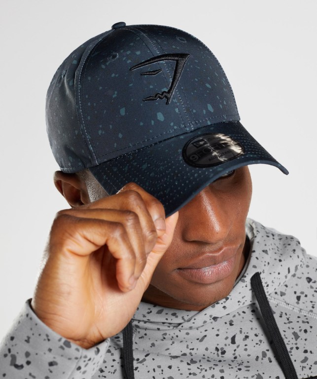 Sombreros Gymshark New Era Universe Print Azul Marino Blancas | dcrHYhLU2xR