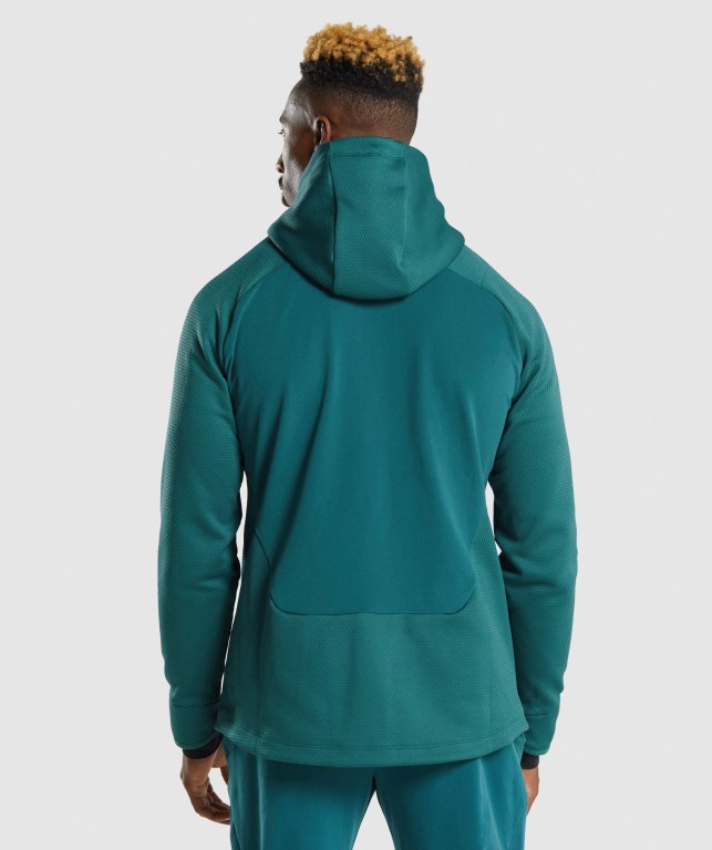 Sudadera Con Capucha Gymshark Apex Zip Turquesa | LpbGi8f6lyi