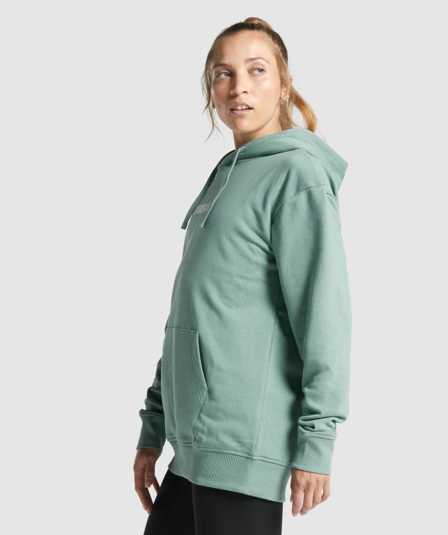 Sudadera Con Capucha Gymshark Apollo Graphic Oversized Verde Claro | pfxjBnPpD7Y