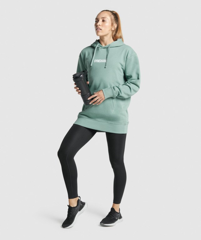 Sudadera Con Capucha Gymshark Apollo Graphic Oversized Verde Claro | pfxjBnPpD7Y