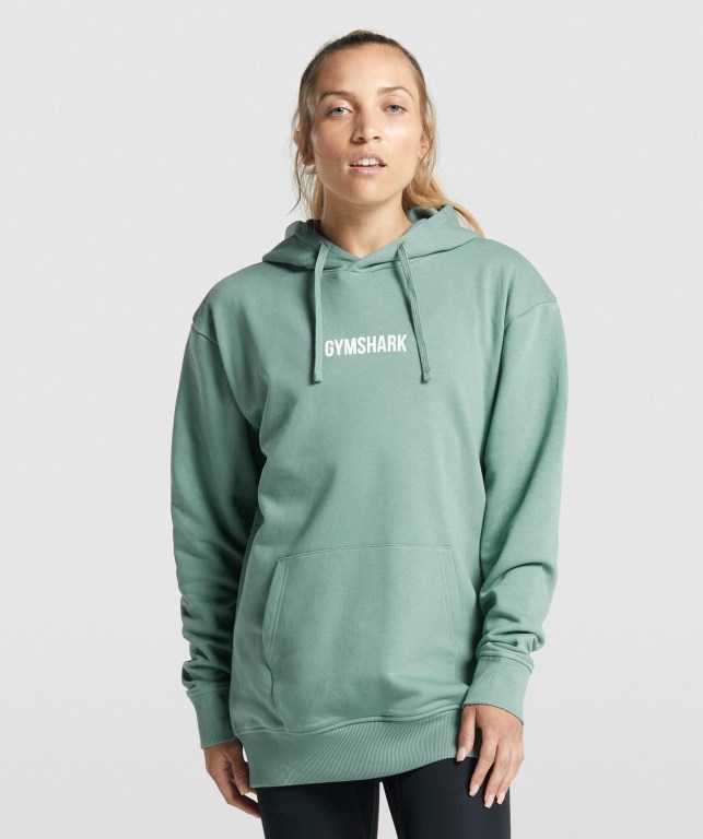 Sudadera Con Capucha Gymshark Apollo Graphic Oversized Verde Claro | pfxjBnPpD7Y