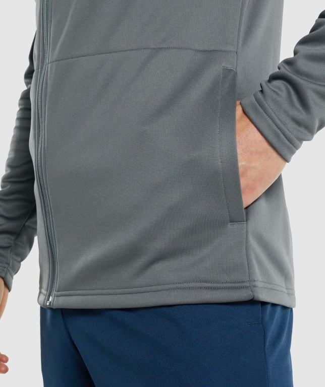 Sudadera Con Capucha Gymshark Arrival Zip Up Gris | B1a7HwTOWGY