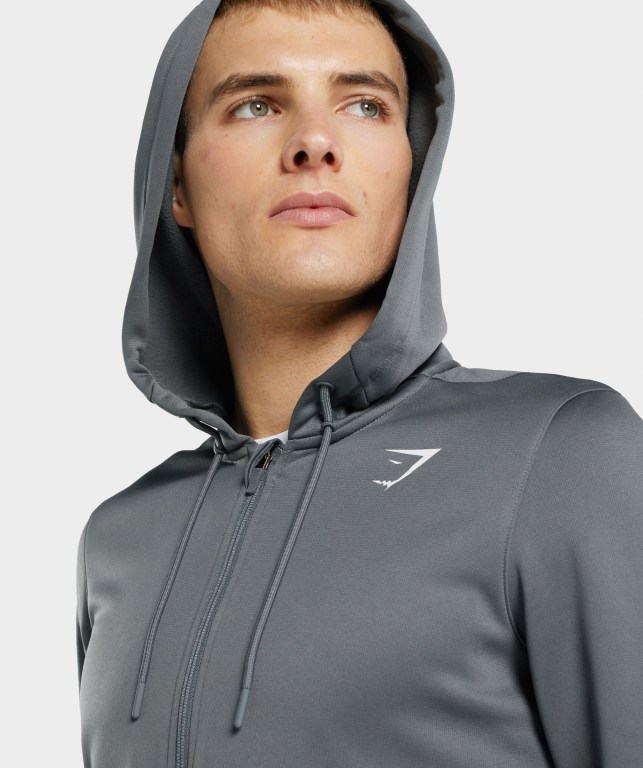 Sudadera Con Capucha Gymshark Arrival Zip Up Gris | B1a7HwTOWGY