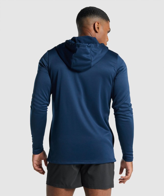 Sudadera Con Capucha Gymshark Arrival Zip Up Azul Marino | LcL4TFJH6Ie