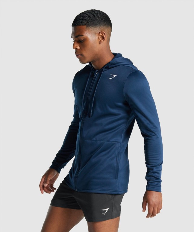 Sudadera Con Capucha Gymshark Arrival Zip Up Azul Marino | LcL4TFJH6Ie