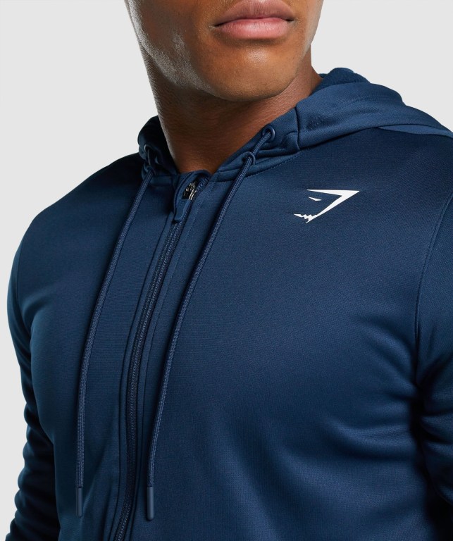 Sudadera Con Capucha Gymshark Arrival Zip Up Azul Marino | LcL4TFJH6Ie