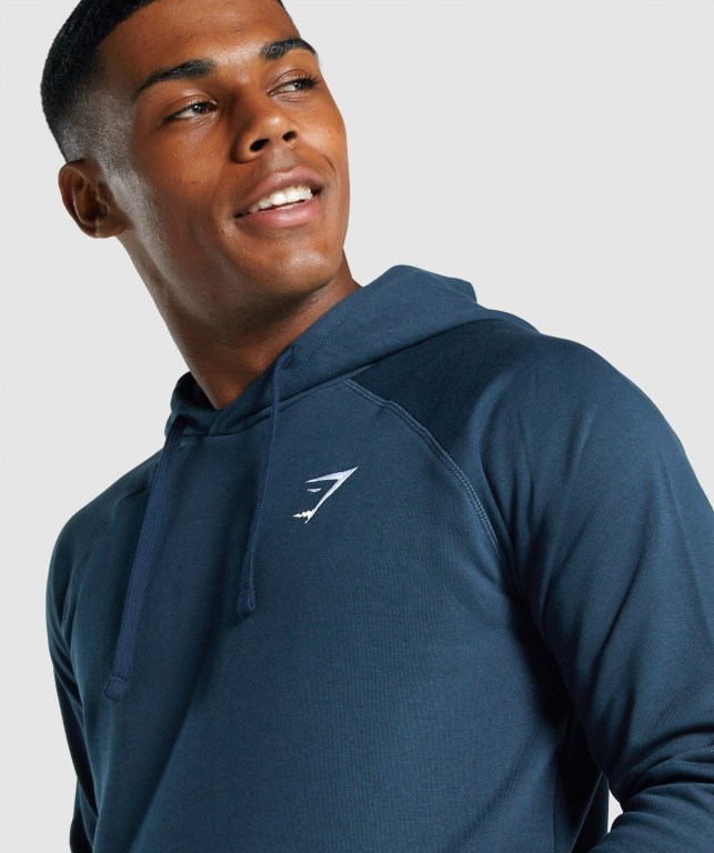 Sudadera Con Capucha Gymshark Crest Azul Marino | iubGdGy5WYd