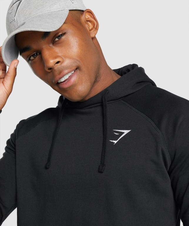 Sudadera Con Capucha Gymshark Crest Negras | KIC79smscae