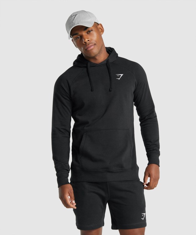 Sudadera Con Capucha Gymshark Crest Negras | KIC79smscae