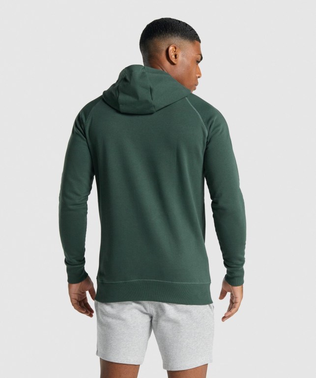 Sudadera Con Capucha Gymshark Crest Verde Oscuro | g72lphAOtGz