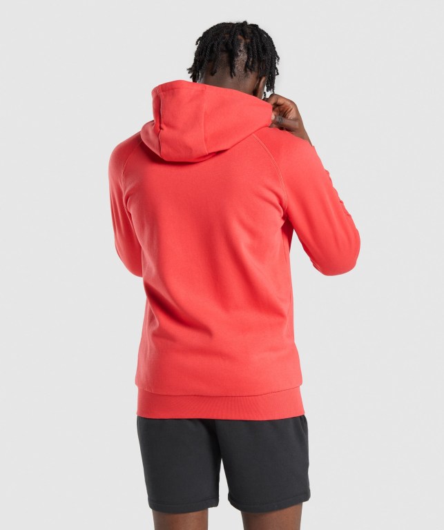 Sudadera Con Capucha Gymshark Crest Zip Up Rojas | oSWhJGtRiVj