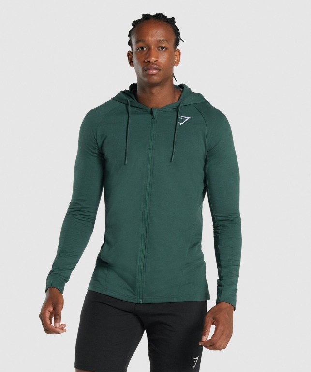 Sudadera Con Capucha Gymshark Critical 2.0 Zip Up Verde Oscuro | wUDMDrnsPNC