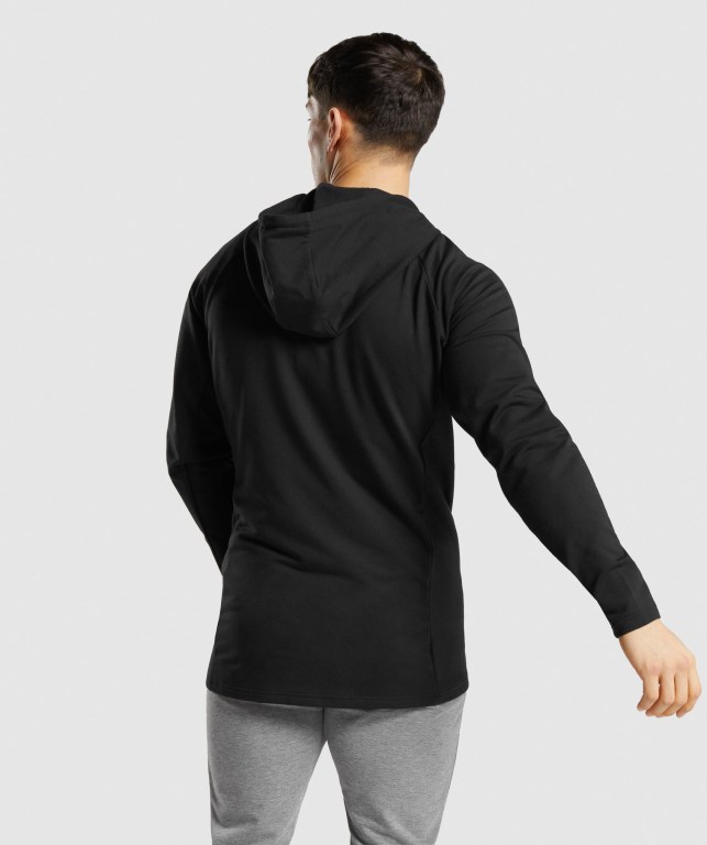 Sudadera Con Capucha Gymshark Critical Zip Negras | tRDCaVTWAds