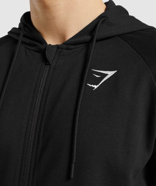 Sudadera Con Capucha Gymshark Critical Zip Negras | tRDCaVTWAds