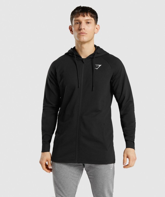 Sudadera Con Capucha Gymshark Critical Zip Negras | tRDCaVTWAds