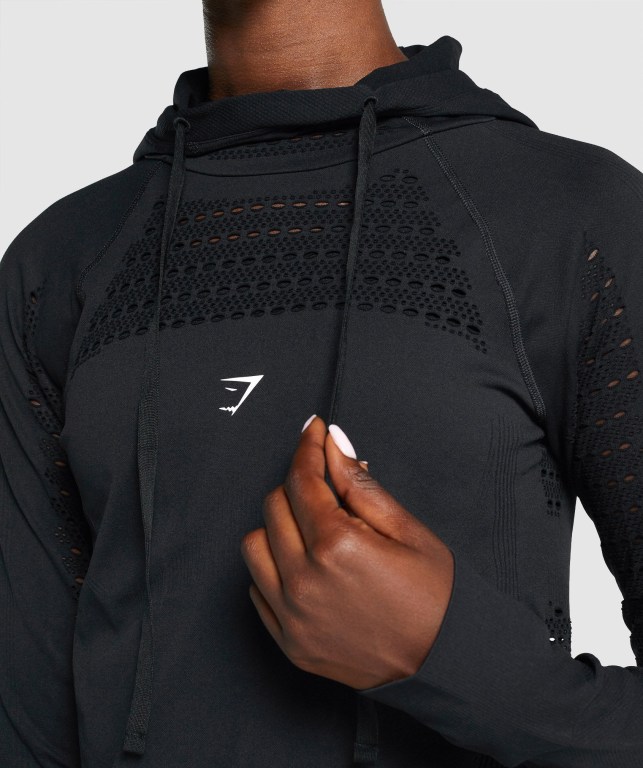 Sudadera Con Capucha Gymshark Energy Seamless Negras | aLFcYGdtKWr